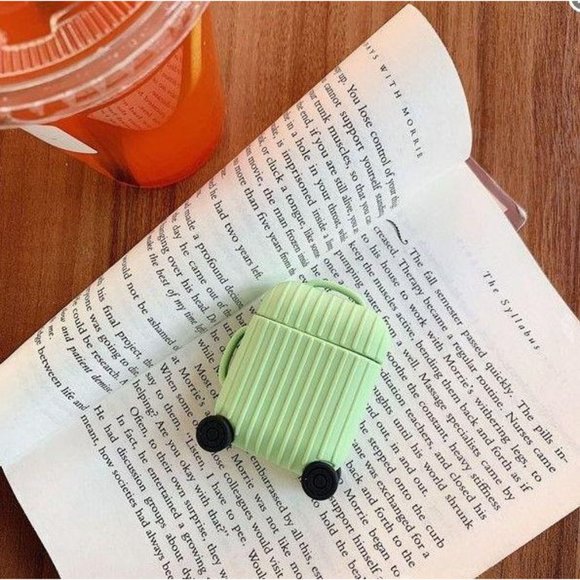 Boutique Other - Airpods Gen 1/2 Case Mini Suitcase Silicone, Mint Green